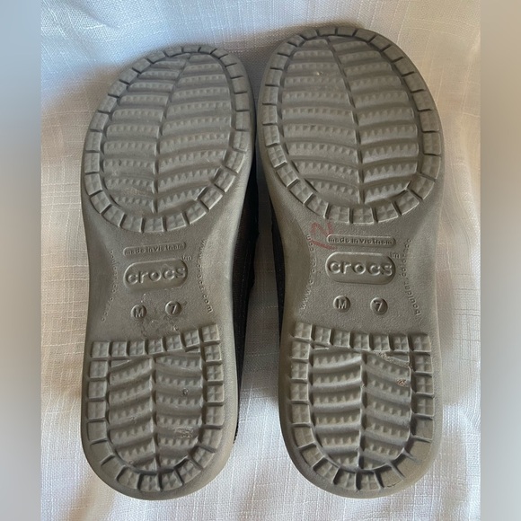 Crocs Santa Cruz 2 Luxe Shoes Mens Size 7 Gray Slip On Cushioned Loafers - Picture 5 of 6